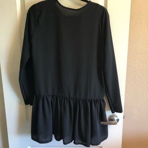 Black Ruffle Mini Dress - NEVER WORN